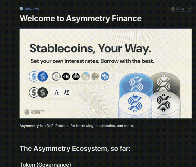 Asymmetry documentation